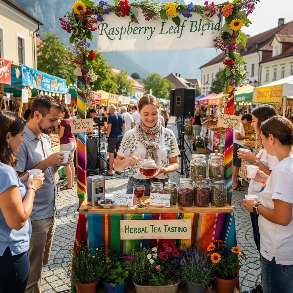 Mešanica malinovih listov v skodelici.